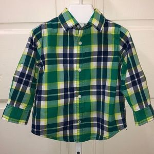 Gymboree Boy’s Madras Check Button Down Shirt